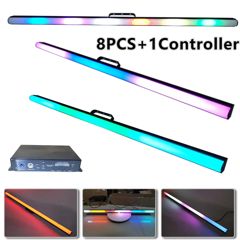 

Round Lens 40X0.5W SMD 5050 RGB 3in1 LED Pixel Bar Stage Light Controller Strip Rainbow Color Mixing Effect DJ Music KTV Party