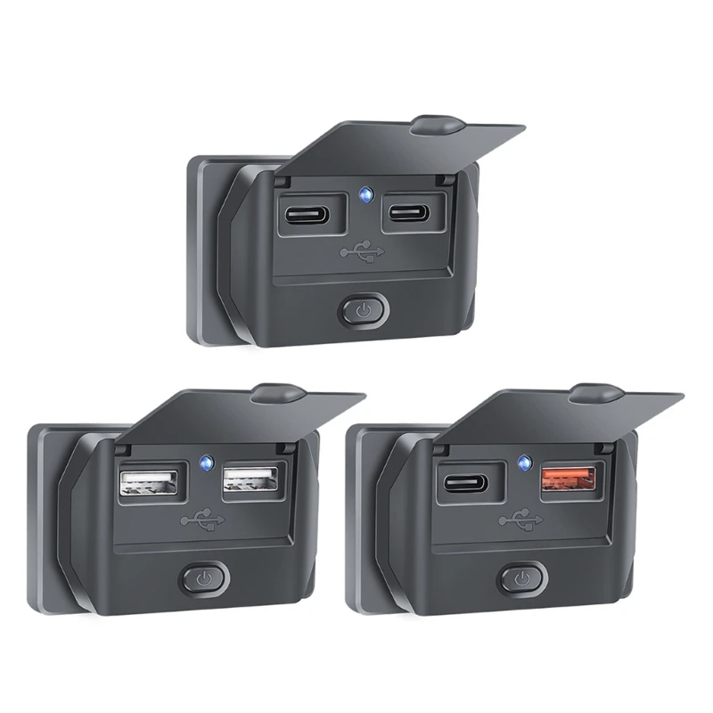 

A70F Type-C/USB A/USB A+Type Panel Mount Charging Port for Marine Bus ATV