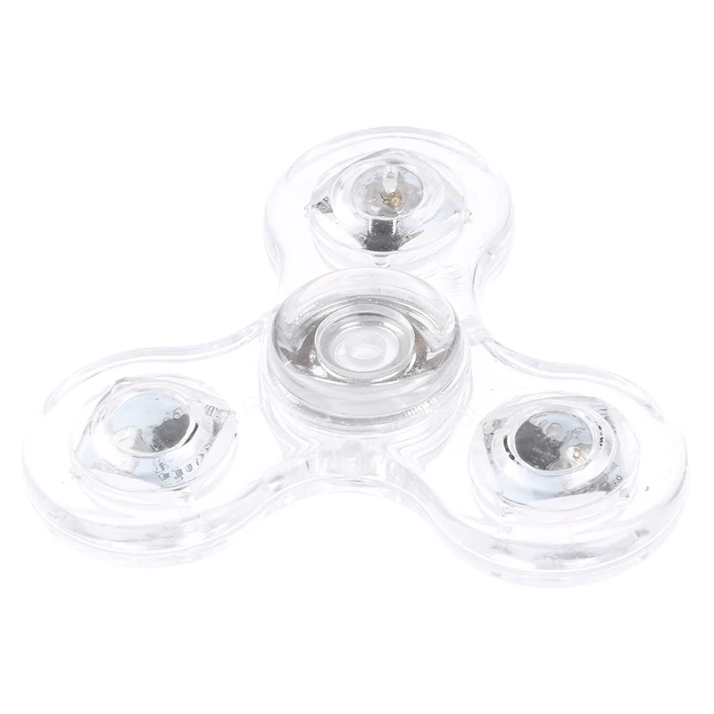 Transparent Luminous LED Light Fidget Spinner Hand Top Spinners Glow In Dark Light EDC Figet Spiner Finger Stress Relief Toys