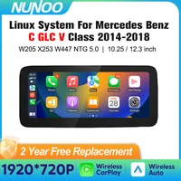 Linux беспроводной Carplay Android Auto для Mercedes Benz W205 X253 C класса автомобильный мультимедийный плеер интеллектуальные системы радио
