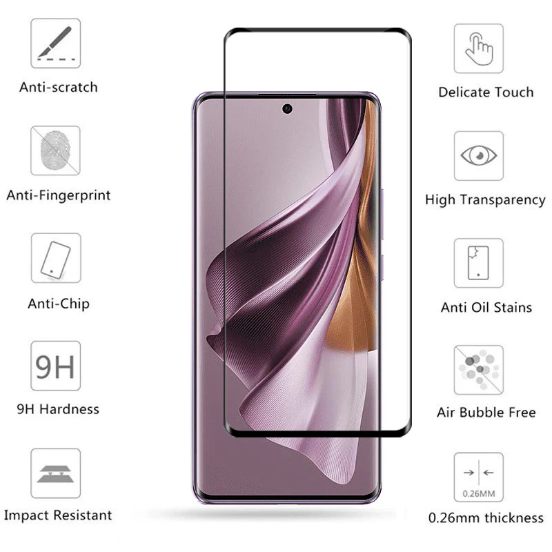 3D Full Cover Glass Screen Protector with Protective Lens Film