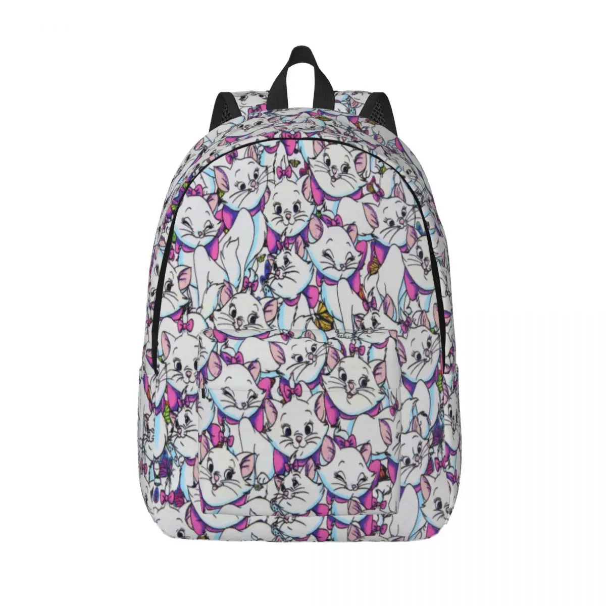 

Custom Disney Canvas Backpack for Men Women School College Student Bookbag Fits 15 Inch Laptop Marie Cat Manga Pattern Bags