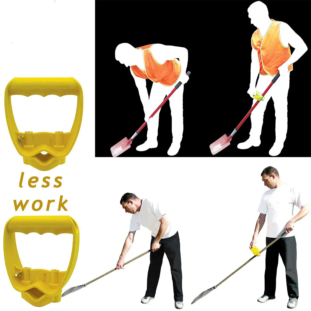 Shovel or Rake labor-saving Handle Attachment Shovel Work with Garden Shovels Rakes, D Grip Ergonomic Handle Replacement