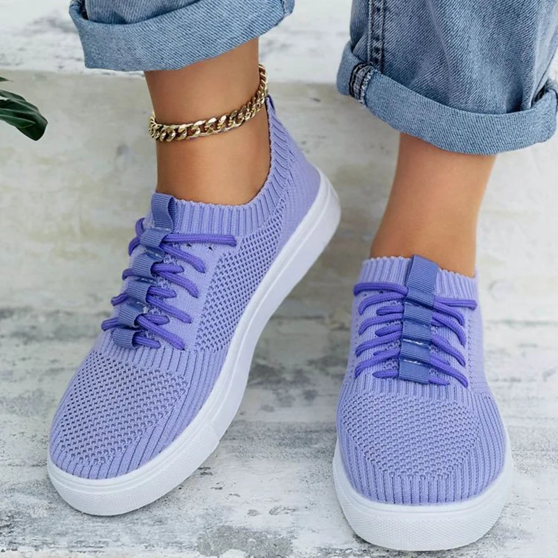 Women Shoes Fashion Breathable Walking Mesh Flat Shoes Woman Casual Sneakers Women 2023 Tenis Feminino Female Shoes