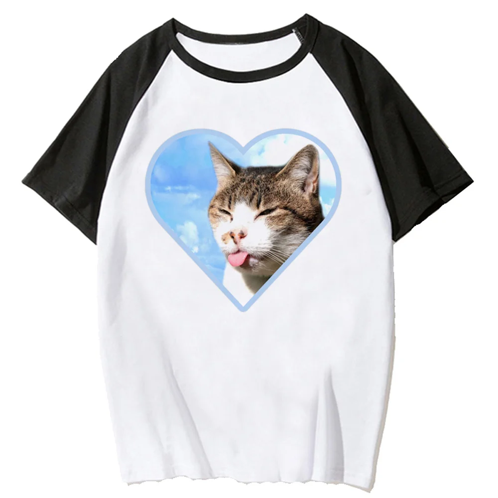 Cat Print t shirt women streetwear t-shirts girl y2k
