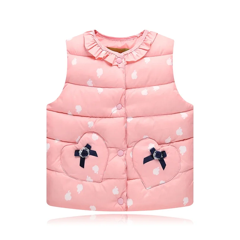 Kids Vest for Girl Baby Spring Autumn Cotton Vest Children's Clothing Retail Waistcoats Girls Seeveless Outerwear Toddler Coat