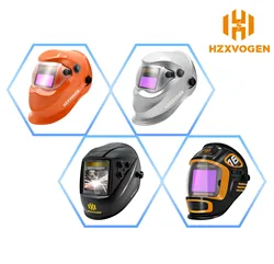 HZXVOGEN Welding Helmet Large Viewing Screen True Color Automatic welding face Solar auto darkening TIG MIG MMA Welding Mask