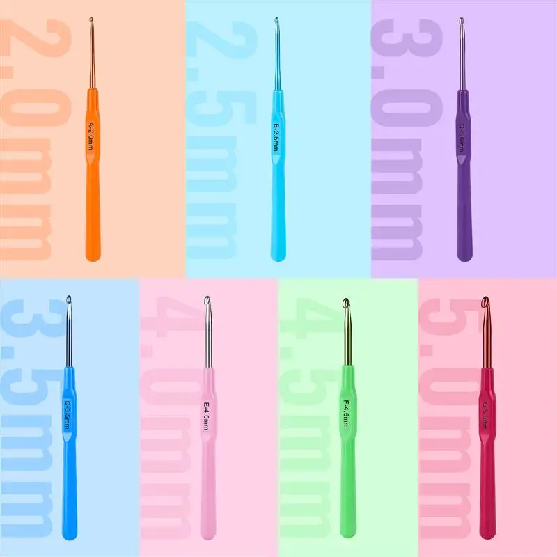 Aluminum Knitting Needles Metal Crochet Set Hook Weave Sweater DIY Hand Craft Yarn Sewing Needle Sewing Tools sewing tools knitting needles crochet hooks knitting supplies crochet needles knitting craft supplies