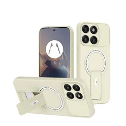 Shockproof Military Grade Magnetic Kickstand Holder Case - MOTO G96 5G (Mwhite mijiyu)