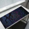 Cool Geometric Light Mouse Pad Desk Pad Extended Mouse Mat Large Big Computer Keyboard Desk Mat Desk Pad with Non-Slip Base and 5