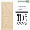 36x84" Sliding Barn Wood Door Panel with 6.6ft Hardware Kit Easy DIY Assembly RequiredPerfect for Warehouses  Bedrooms Bathroom 5