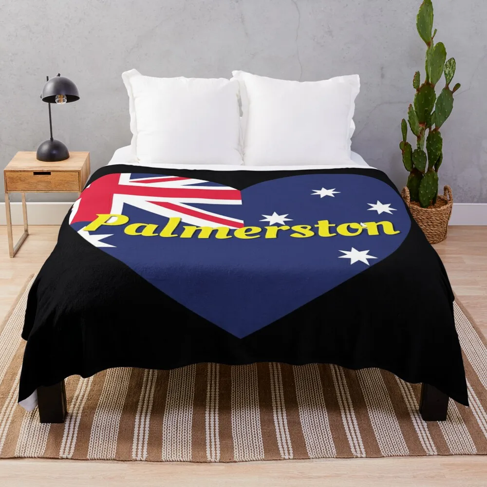 Palmerston NT Australia Australian Flag Heart - Palmerston Lover Throw Blanket Blankets For Sofas warm winter blanket furry