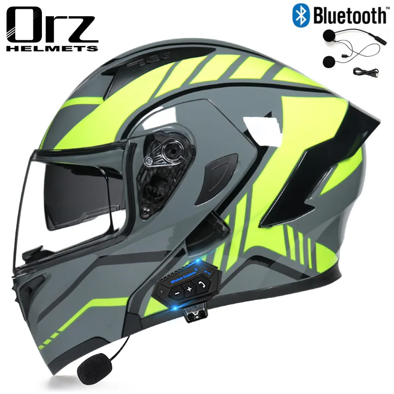 

ORZ Flip Up Motorcycle Helmet Double Lens Full Face Helmet High Quality DOT Approved Moto Cascos Motociclistas Capacete Kask