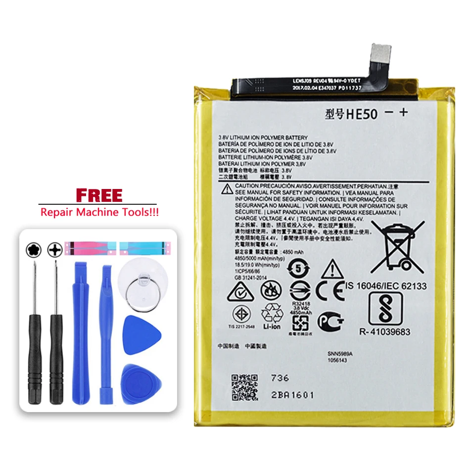 HE50 5000mAh Replacement Battery for Motorola Moto E4 Plus Mobile
