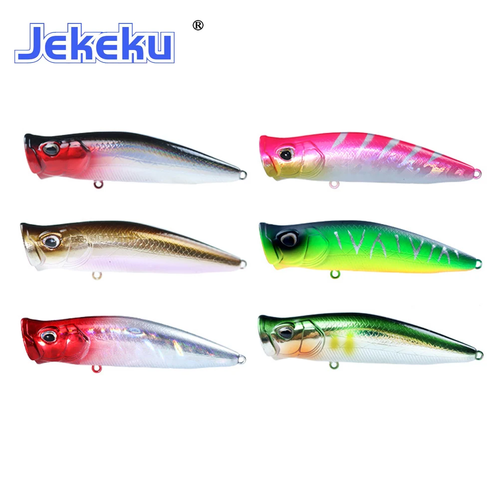 

JEKEKU New 1pc 70mm/8.5g Artificial Wobbler Popper Fishing Lures Topwater Popper Bait Bass Pesca Crankbait Fishing Tackle