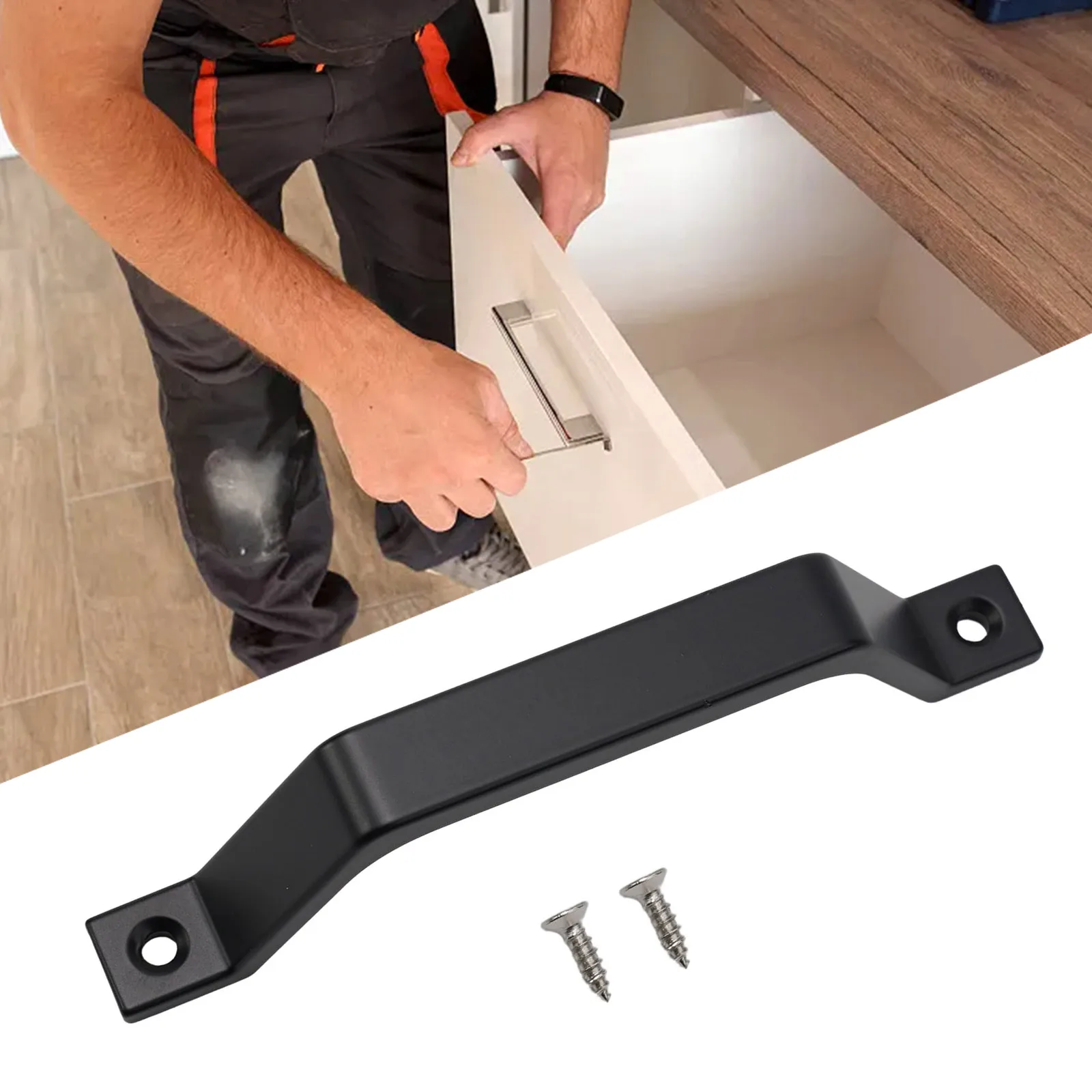 Barn Door Pull Handle door handles cabinet handles Heavy Duty Iron Sliding Push Pulls Gate Shed Garage Cabinet Door Handle Furniture Hardware