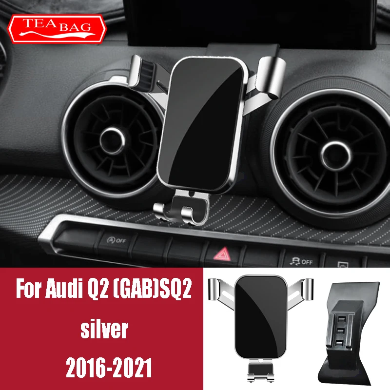Car Adjustable Mobile Phone Holder for Audi Q2 Air Vent Mount Bracket Gravity Phone Holder Accessories