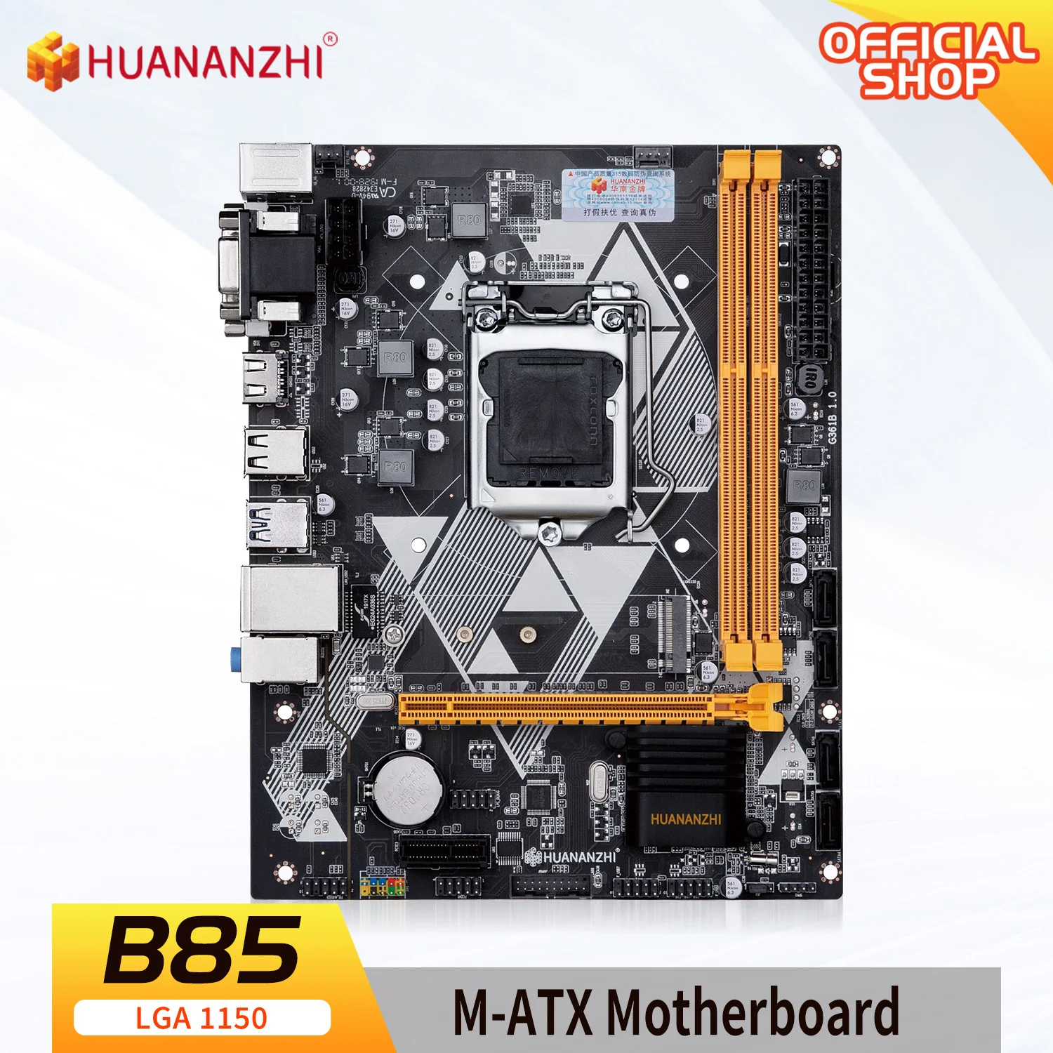 Huananzhi B85 Motherboard M-atx Intel Lga 1150 I3 I5 I7 E3 Ddr3 1600mhz 16gb M.2 Sata3 Usb3.0 Vga Dvi Hdmi-compatible Mainboard