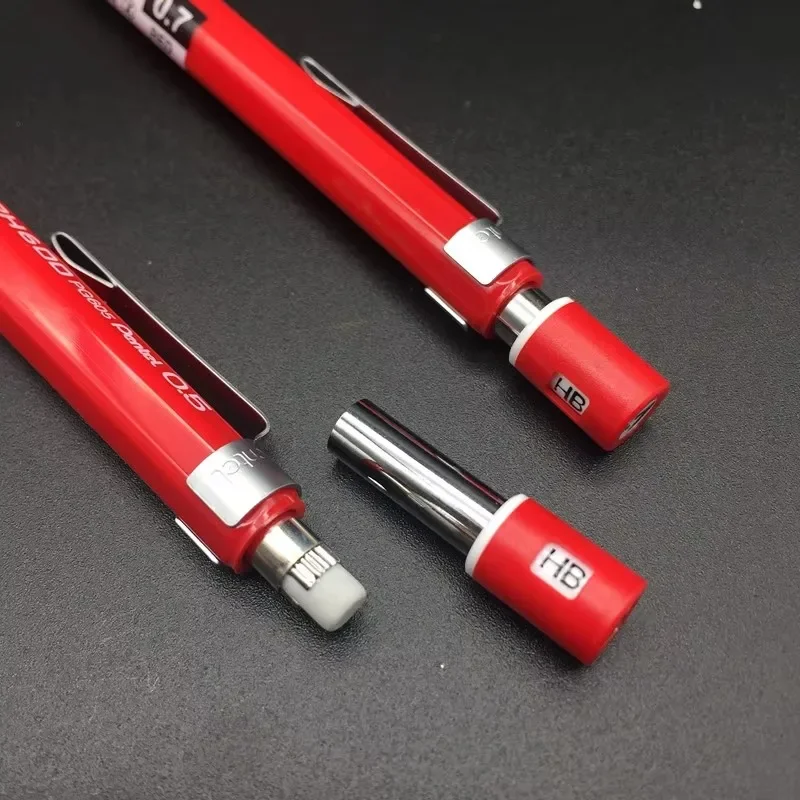 일본 펜텔 샤프펜슬 0.5mm 저중심 엔지니어 디자인 펜슬 금속 펜 그립 파손 방지 심 아트 문구