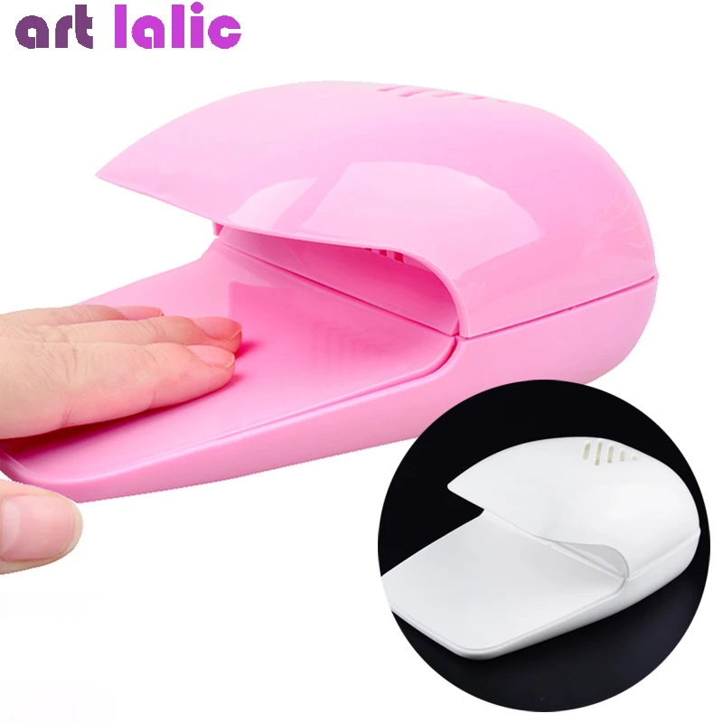 Mini Portable Polish Dryer Fan Nail Art Drying Blow Pink/white Cooler
