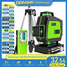 Clubiona 16/12 lines professional Super powerful Green Lines Laser Level With 4000mAh Li-ion Battery Remote Control pulse mode