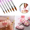 Acrylic Nail Brush Set 6/10Pcs Nail Art Brush 3D Nail Engraving Professional Nail Art Design Brush Tool Kit Gel Brush for Nail 4