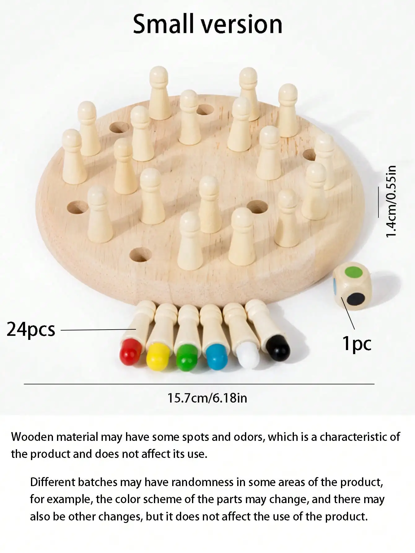 1 Set Wooden Color Memory Chess Desktop Toys Double Or Multiple People Interactive Creative Games A Birthday Present Gift