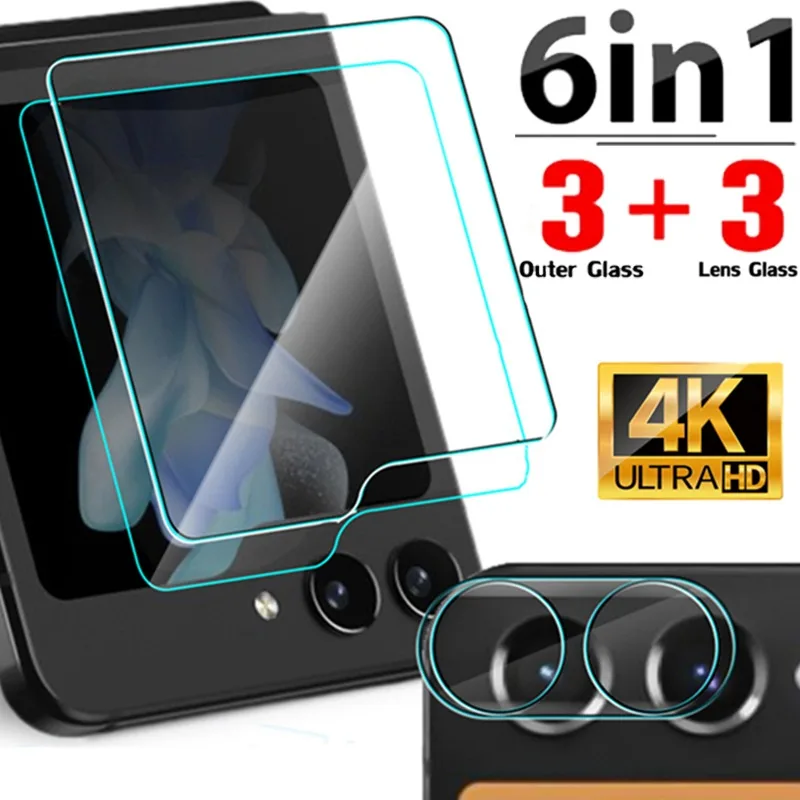 Vetro Temperato Per Samsung Galaxy Z Flip 5 Proteggi Schermo Esterno Con Pellicola Per Obiettivo Della Fotocamera Vetro Temperato Hd Per Galaxy Z Flip