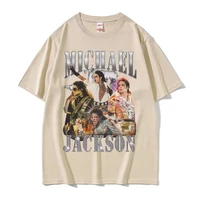 T-shirt graphique classique vintage Michael Jackson pour hommes et femmes, vêtements de mode rétro gothique rock, t-shirt punk surdimensionné pour hommes 1