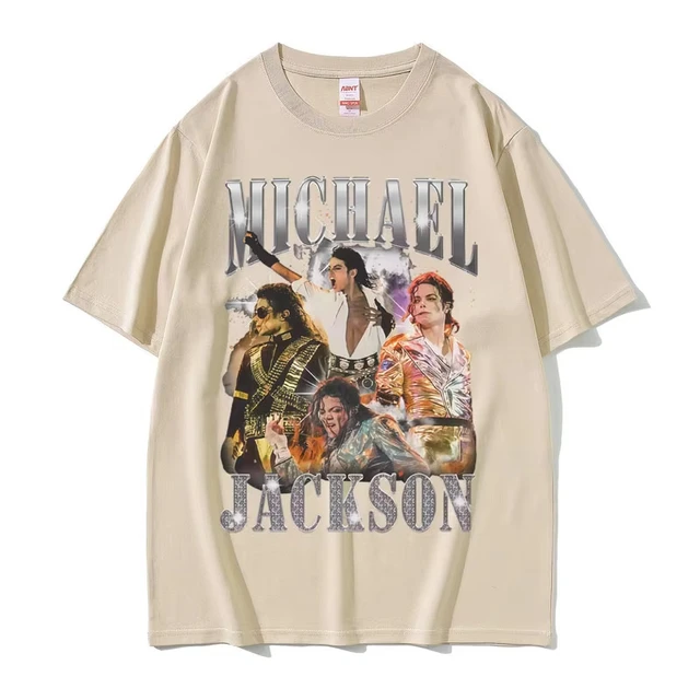 T-shirt graphique classique vintage Michael Jackson pour hommes et femmes, vêtements de mode rétro gothique rock, t-shirt punk surdimensionné pour hommes 1