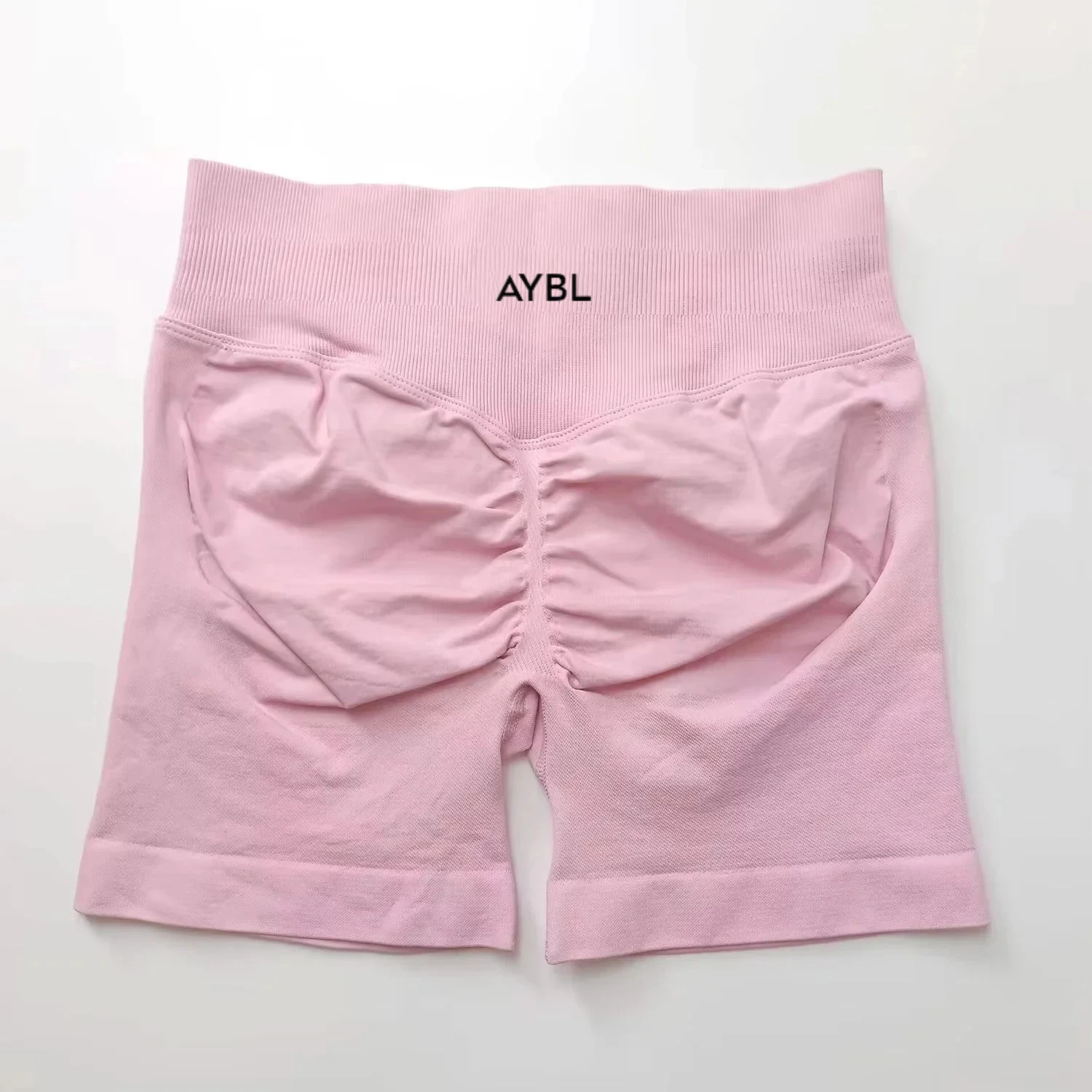 AYBL Impact Shorts Women Fitness Sports Biker Low Ribbed Band