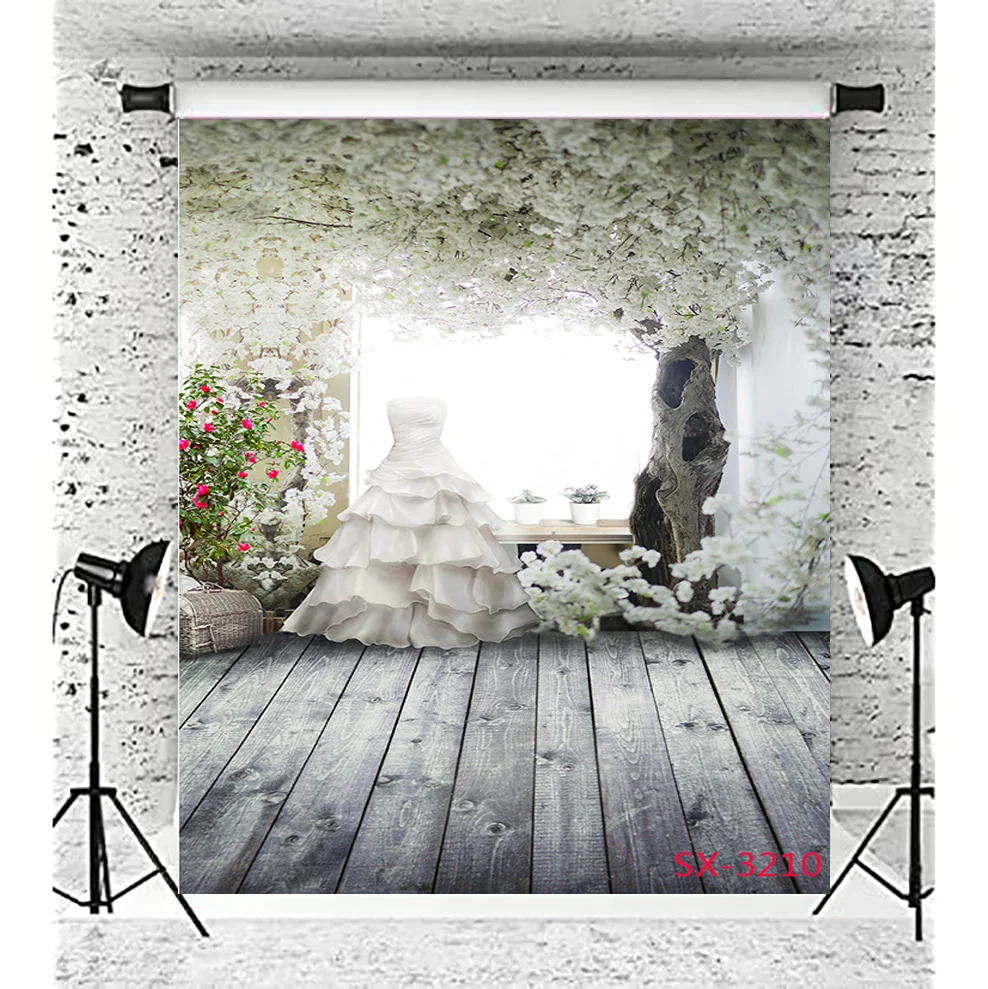 

Photorealistic Fabric Valentine's Wedding Dress Landscape Backdrop Beautiful Flower Wall Background Photography Prop XH-12