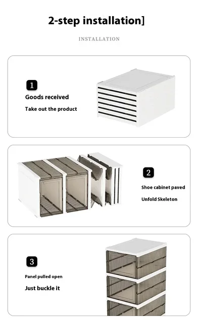 Boîte à chaussures pliable à 6 couches, anti-poussière, empilable, bacs en plastique épais transparents, organisateur de chaussures pour baskets, organisateurs d'armoire 5