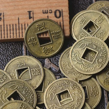 100 Monete Feng Shui Portafortuna, Monete Antiche Cinesi I Ching per Salute e Ricchezza
