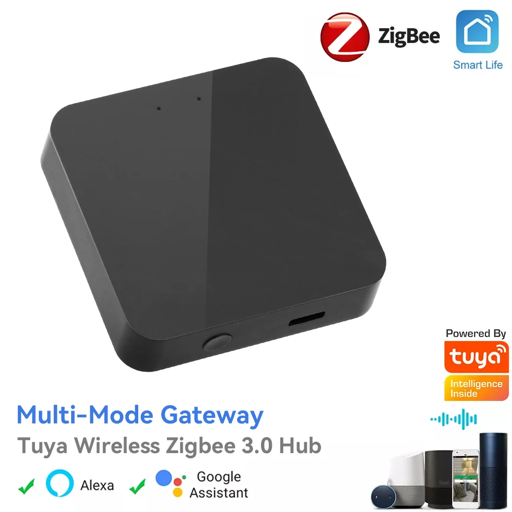 

Tuya ZigBee 3.0 Gateway Multi-mode Hub Smart Home Bridge Smart Life APP Wireless Remote Controller Works with Alexa Google Home