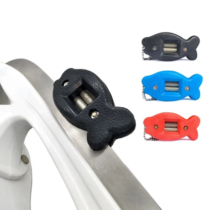 

1Pcs Small Fish Dual Core Diamond Sharpener For Ice Skates Blade Sharpening And Precision Sharpening For Ice Skates