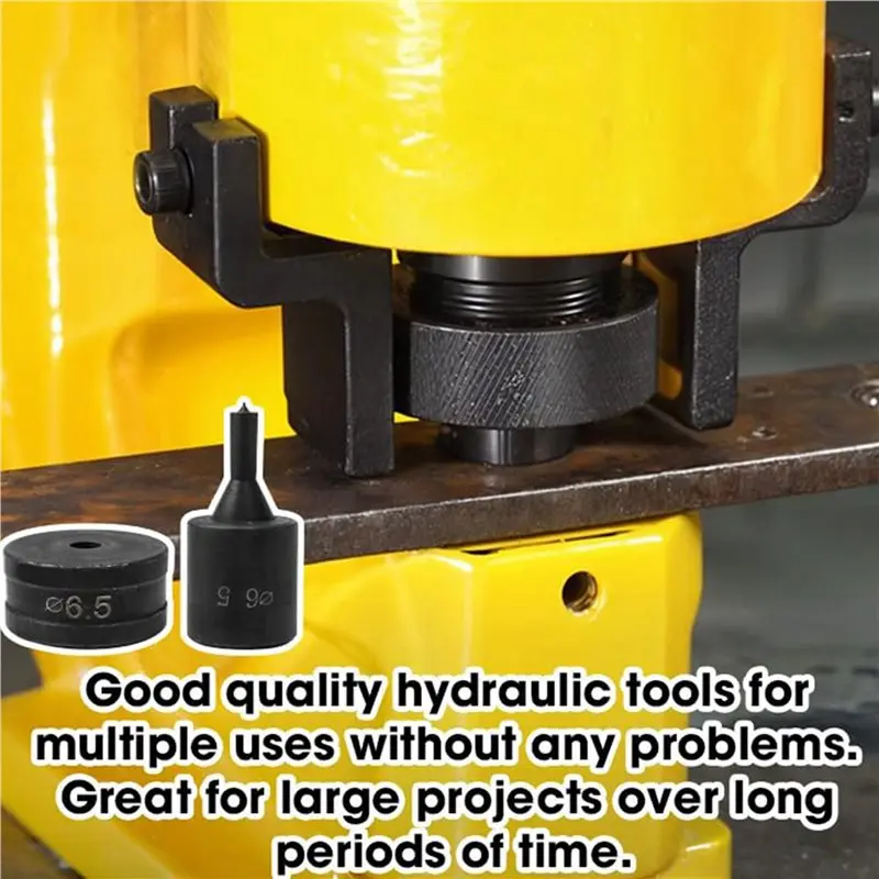 2025 핫 스타일 유압 홀 펀치 CH70 CH-70 기계용, 6.5mm 유압 펀칭 라운드 다이 툴 2개, 블랙