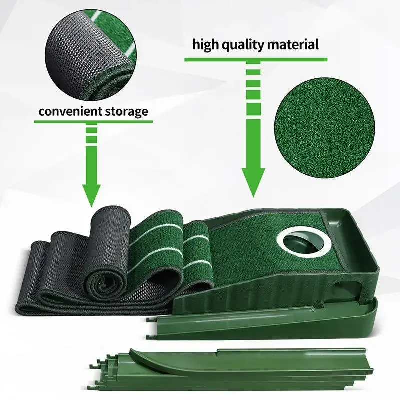 Mini Golf Green Putter Mat Portable Indoor and Outdoor Golf Practitioner PM015 3
