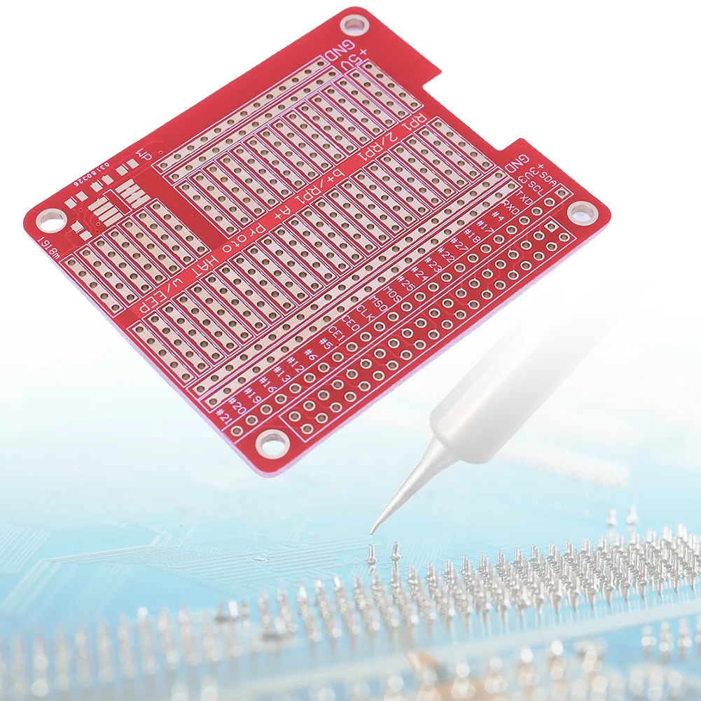 DIY 프로토타입 확장 보드 PCB 쉴드 레드 확장 보드, 프로토쉴드 키트, 라즈베리 RPi 프로토타입 모자 브레드보드용