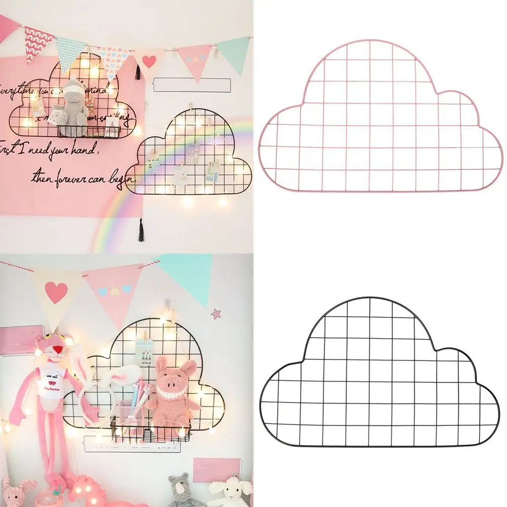 Tieyi Lattice Frame Wall Decoration Girl's Heart Room Layout Elegant And Beautiful Display Frame Cloud Shape Grid Photo Wall