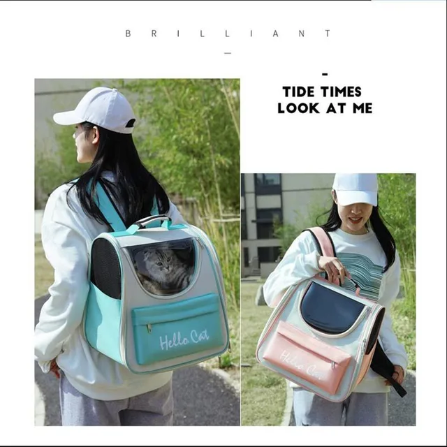 Portable Foldable Pet Backpack, Breathable Space Capsule, Waterproof, Bite Resistant, Large Space Accessories For Cat and Dog 3