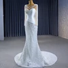 Superfine Wedding Dresses For Women 2023 Bride Organza Sheath O-Neck Wedding Dress 2023 Beading RSM231098 Vestidos De Novia 4