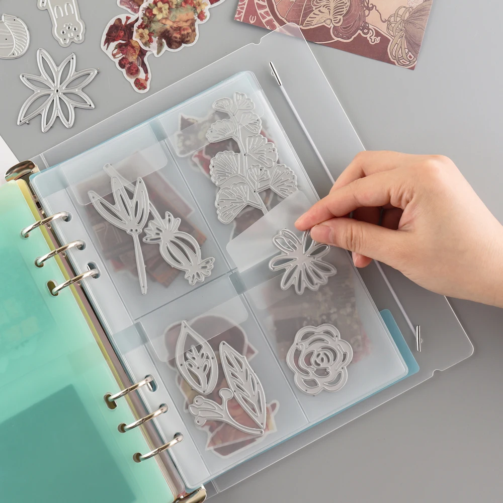 Die Storage Book Binder Die and Stamp Storage Folder Page Protectors Organized Pockets for Storaging Photos Documents