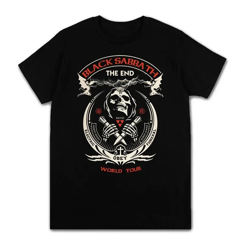 

2024 fashion Summer Pure Cotton Heavy Metal Rock Band T shirt Men Women Round Neck Casual Graphic Short Sleeve Tops Clothing