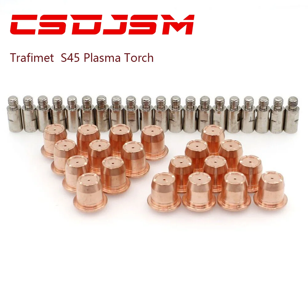 Trafimet  S45 Drag Tips PR0105 PD0102-09 PD0102-10 PE0106 PC0116 Electrode Nozzle Retaining Cap  Swirl Ring Plasma cutter torch