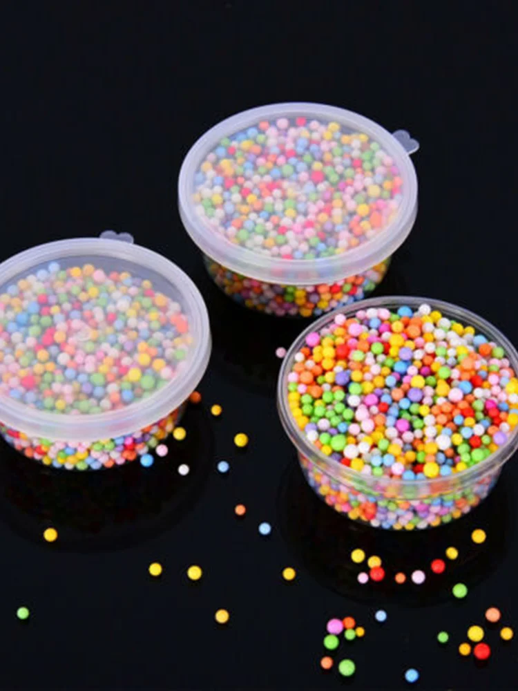 20PCS Foam Ball Round Clear Storage Box Container with Lid  Vegetable Storage Slime Clay Storage Jar Sealed Drawer Organizer