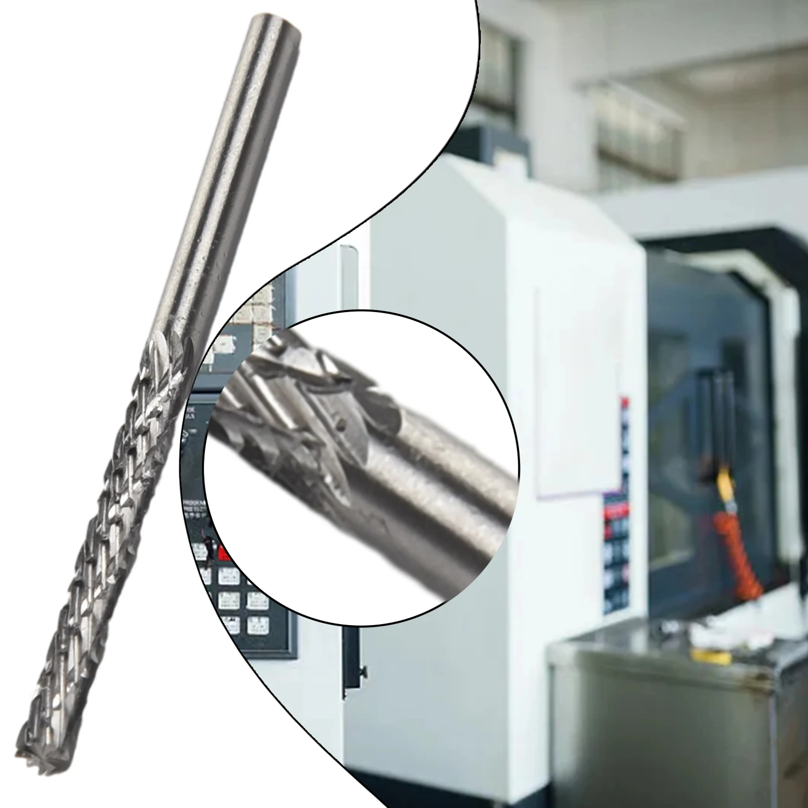 1-teiliger Rotationsfeilen-Schleif kopf Wolframcarbid-Grat fräser Bohrer für Metall-Rotations feilen 3mm 4mm 5mm 6mm – Detail 2