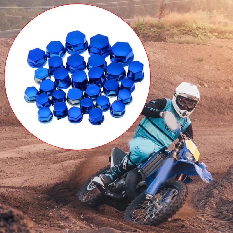 Motorrads ch raube Schutz bolzen kappen 30 Stück Außen dekoration Schutz abdeckung Motorrad Modifikation werkzeug – Detail 2