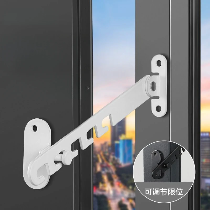 Adjustable Window Limiter Latch Casement Position Locator Wind Brace Sash Door Blocking Latches Stopper Safety Child Protecter