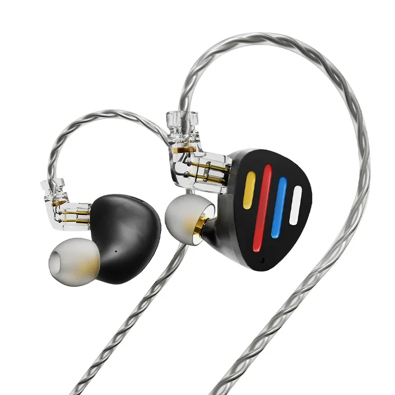 

ND X12 1 Dynamic+5 Balanced Armature IEMs HiFi Earphones Wired Earbuds with Detachable Cable for Audiophiles Musicians